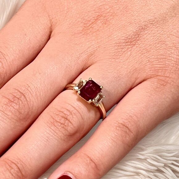 Natural Ruby Sapphire Ring 6.5 14k Y Gold 2.51 TCW Certified $3,950 310636 - Picture 11 of 16